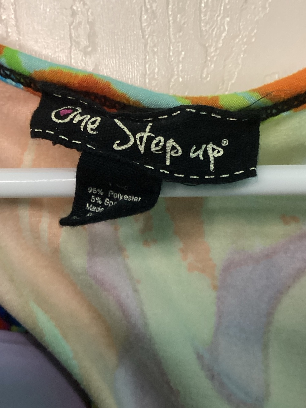 One Step up Multicolor Swirl Tank Top - Orange, Green, Blue, Purple, Pink - Picture 2 of 4